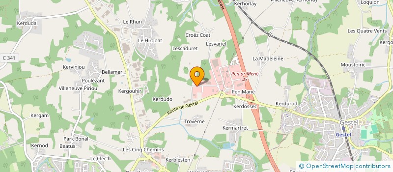 localisation de l'entreprise ETABLISSEMENTS LE CORE à GUIDEL