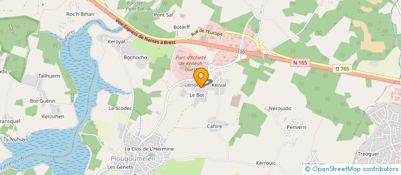 localisation de l'entreprise ETABLISSEMENTS LE CORVEC  PLOUGOUMELEN