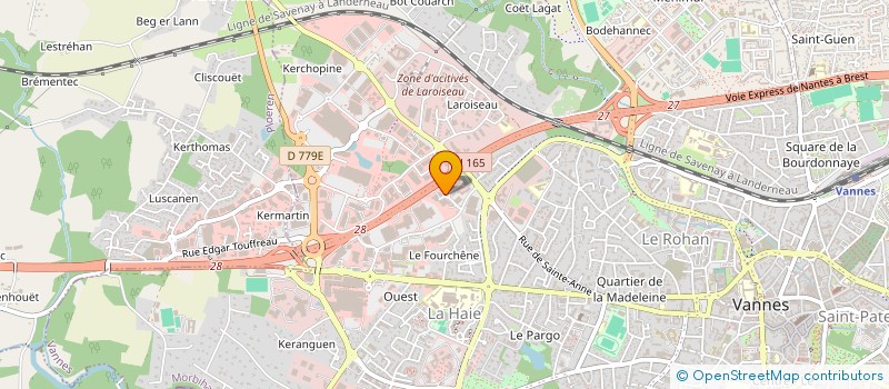 localisation de l'entreprise ETABLISSEMENTS LE MENTEC à VANNES