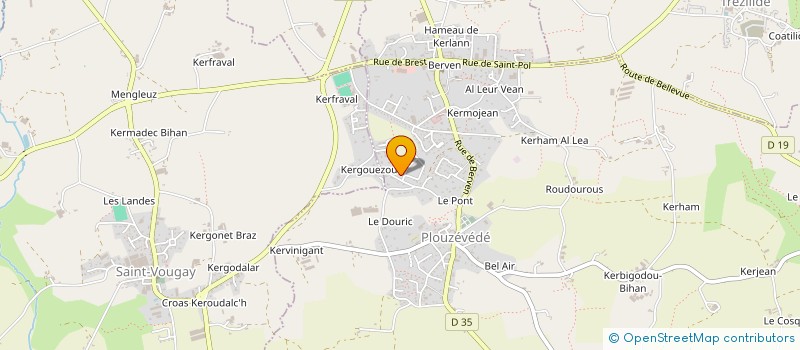 localisation de l'entreprise ETABLISSEMENTS LE ROUX LOUIS  PLOUZEVEDE