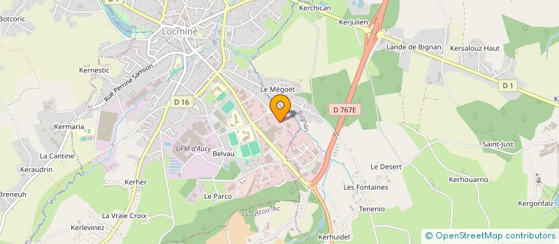 localisation de l'entreprise ETABLISSEMENTS LE STER à LOCMINE