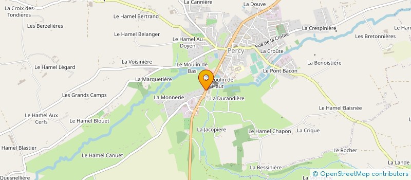 localisation de l'entreprise ETABLISSEMENTS LEBEURRIER SA à PERCY-EN-NORMANDIE