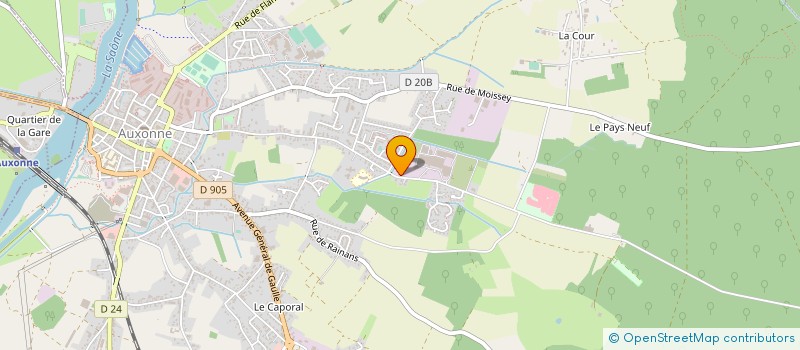 localisation de l'entreprise ETABLISSEMENTS LECRENIER S A  AUXONNE