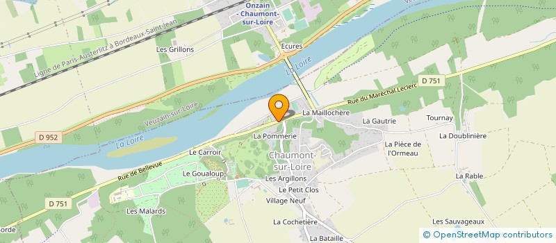 localisation de l'entreprise ETABLISSEMENTS LEFEBVRE à CHAUMONT-SUR-LOIRE