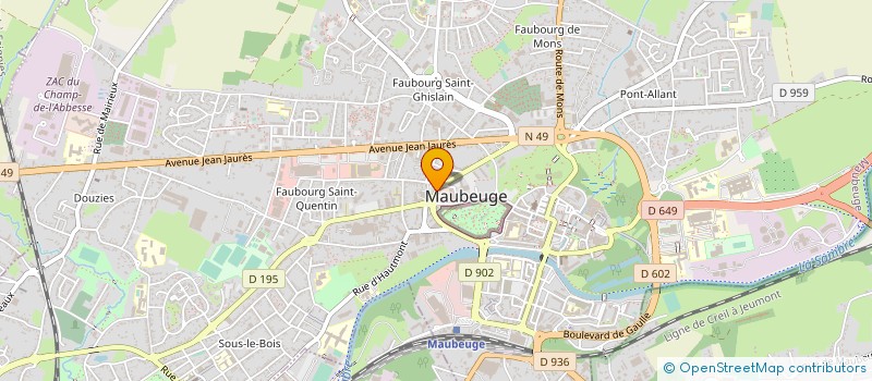 localisation de l'entreprise ETABLISSEMENTS LEFEVERE à MAUBEUGE