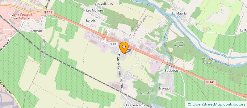 localisation de l'entreprise ETABLISSEMENTS LEGEAY à GENSAC-LA-PALLUE