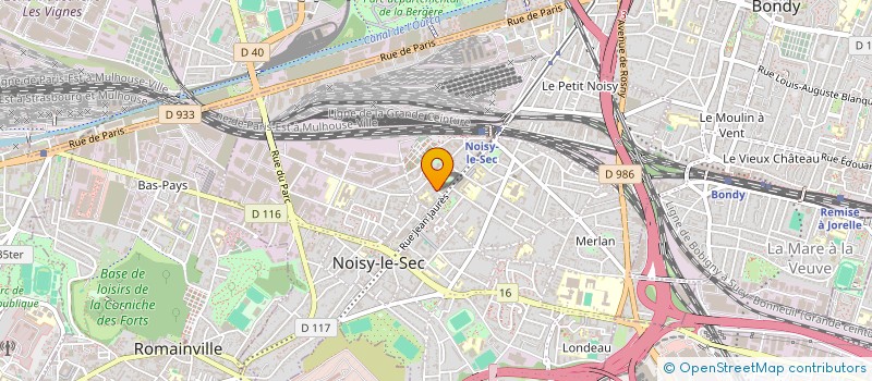 localisation de l'entreprise ETABLISSEMENTS LEGRAND à NOISY-LE-SEC