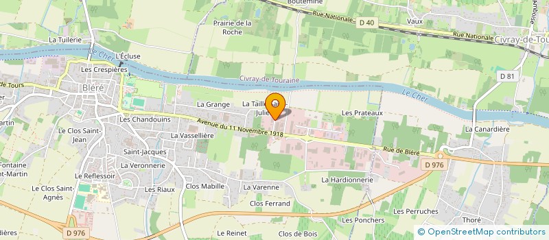 localisation de l'entreprise ETABLISSEMENTS LELOUP à BLERE