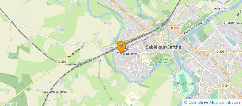 localisation de l'entreprise ETABLISSEMENTS LEROI à SABLE-SUR-SARTHE