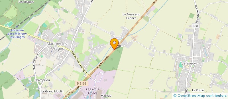 localisation de l'entreprise ETABLISSEMENTS LEROUX à MARIGNY-LES-USAGES