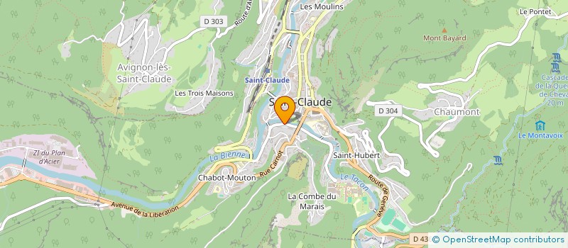 localisation de l'entreprise ETABLISSEMENTS LES FILS DE PAUL PAULIN à SAINT-CLAUDE