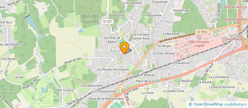 localisation de l'entreprise ''ETABLISSEMENTS LESEUX''  BALLAN-MIRE