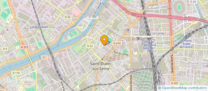 localisation de l'entreprise ETABLISSEMENTS LESTAVEL & BEUQUE  SAINT-OUEN-SUR-SEINE