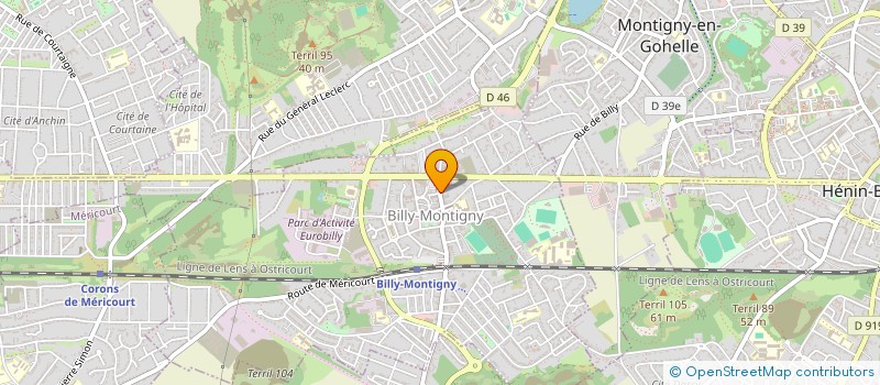 localisation de l'entreprise ETABLISSEMENTS LOUF à BILLY-MONTIGNY