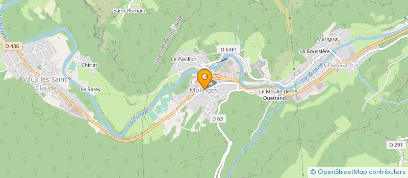 localisation de l'entreprise ETABLISSEMENTS LOUIS CABAUD ET FILS à CHASSAL-MOLINGES