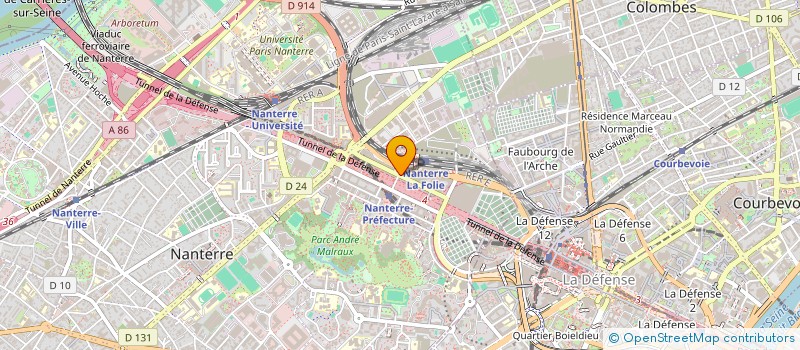 localisation de l'entreprise ETABLISSEMENTS LOUIS DESPORT ET FILS  NANTERRE