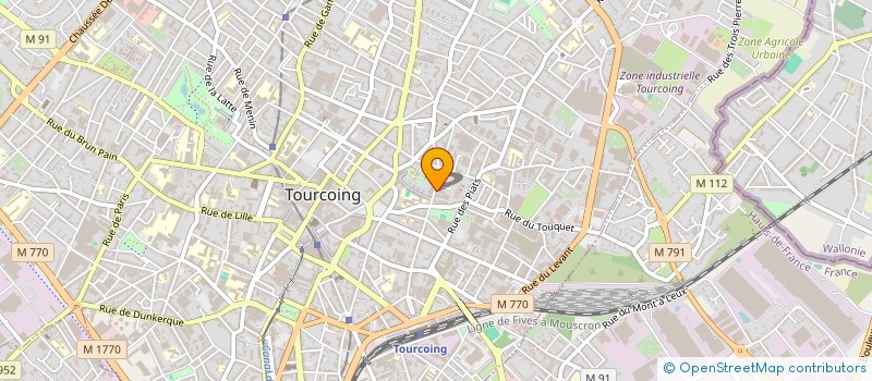localisation de l'entreprise ETABLISSEMENTS LOUIS DUHAMEL à TOURCOING