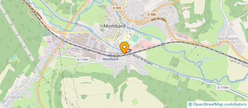 localisation de l'entreprise ETABLISSEMENTS M F P à MONTBARD
