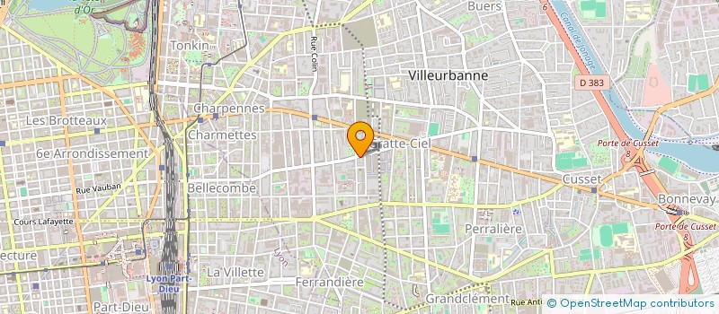 localisation de l'entreprise ETABLISSEMENTS M GAGNEPAIN à VILLEURBANNE