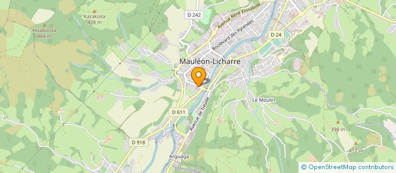 localisation de l'entreprise ETABLISSEMENTS M. VIGNAU à MAULEON-LICHARRE