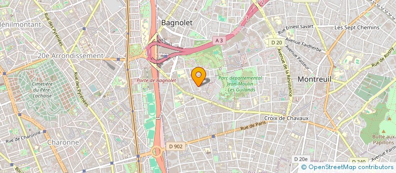 localisation de l'entreprise ETABLISSEMENTS MACE-TRANSFORMETAL à BAGNOLET