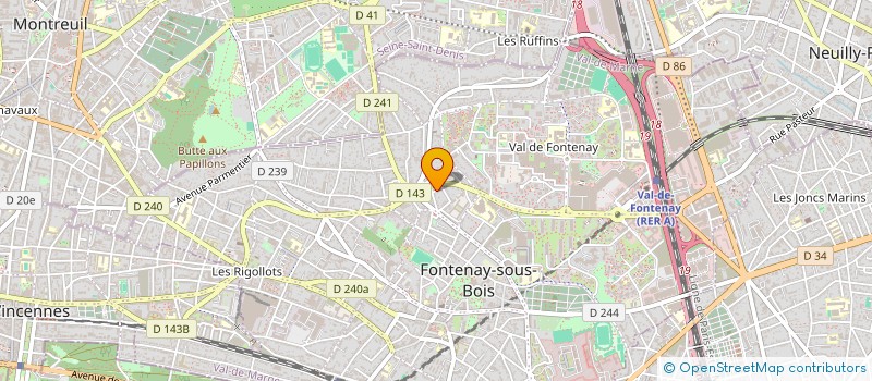localisation de l'entreprise ETABLISSEMENTS MADEROU à FONTENAY-SOUS-BOIS