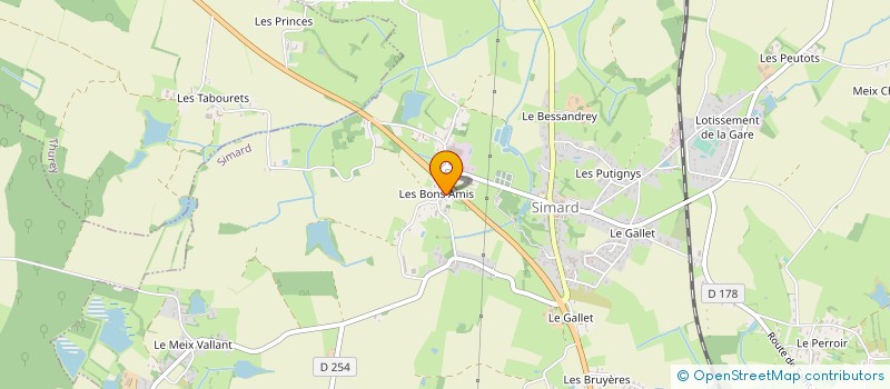localisation de l'entreprise ETABLISSEMENTS MAIRET à SIMARD