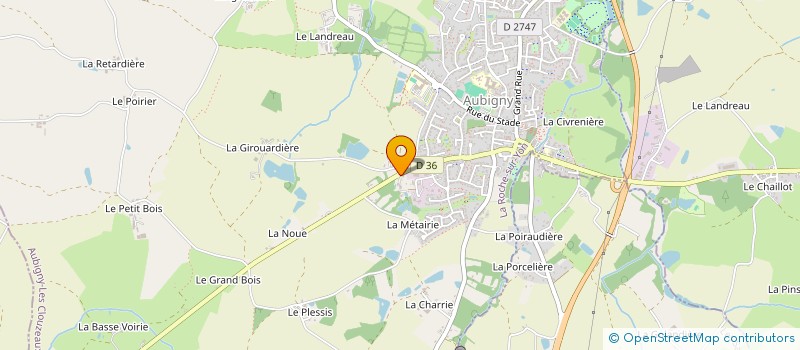 localisation de l'entreprise ETABLISSEMENTS MALIDIN à AUBIGNY-LES CLOUZEAUX