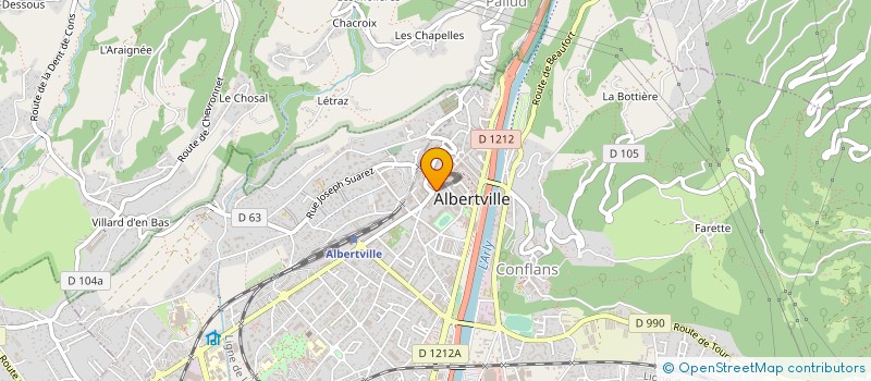 localisation de l'entreprise ETABLISSEMENTS MANIGLIER ET COMPAGNIE à ALBERTVILLE