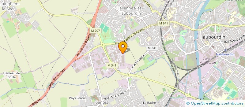 localisation de l'entreprise ETABLISSEMENTS MARANDIN à HALLENNES-LEZ-HAUBOURDIN