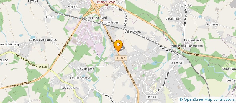 localisation de l'entreprise ETABLISSEMENTS MARCOU à COUZEIX
