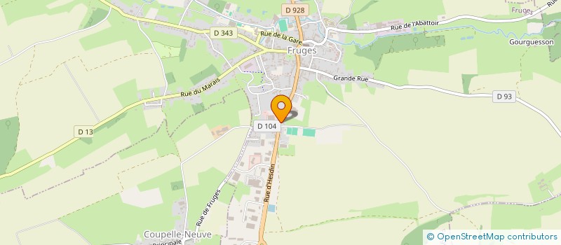 localisation de l'entreprise ETABLISSEMENTS MAREVILLE à FRUGES