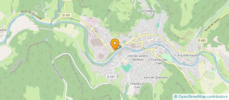 localisation de l'entreprise ETABLISSEMENTS MARTEL à ORNANS