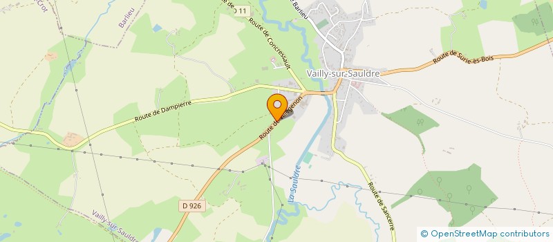localisation de l'entreprise ETABLISSEMENTS MARTIGNON à VAILLY-SUR-SAULDRE