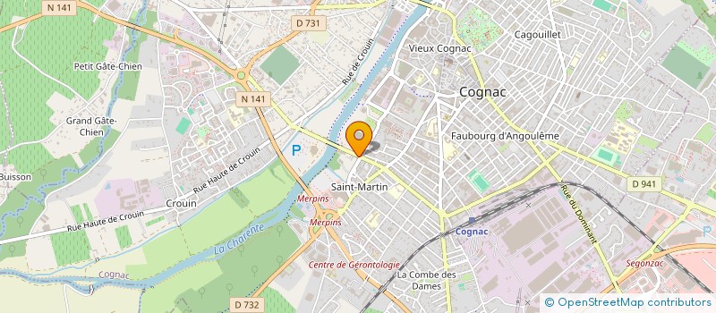 localisation de l'entreprise ETABLISSEMENTS MARTIN DOMINIQUE à COGNAC