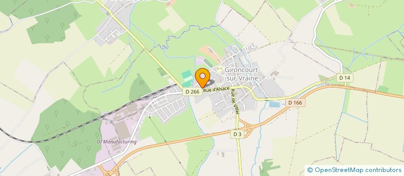 localisation de l'entreprise ETABLISSEMENTS MARTIN PERE ET FILS à GIRONCOURT-SUR-VRAINE