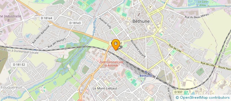 localisation de l'entreprise ETABLISSEMENTS MASSON  BETHUNE