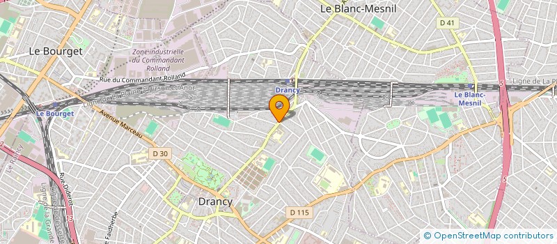 localisation de l'entreprise ETABLISSEMENTS MATHIEU à DRANCY