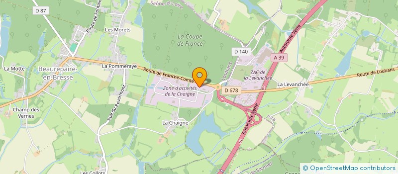 localisation de l'entreprise ETABLISSEMENTS MATHY ET FILS à BEAUREPAIRE-EN-BRESSE