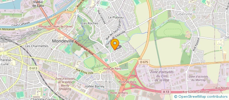 localisation de l'entreprise ETABLISSEMENTS MAURICE FRESSARD à MONDEVILLE