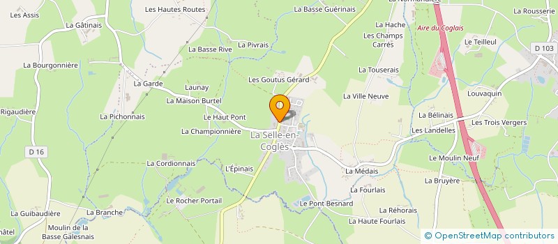 localisation de l'entreprise ETABLISSEMENTS MENAGER  LES PORTES DU COGLAIS