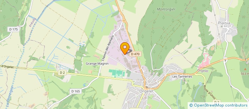 localisation de l'entreprise ETABLISSEMENTS MENOUILLARD à ORGELET