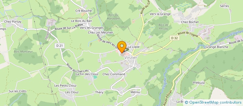 localisation de l'entreprise ETABLISSEMENTS MERCIER à VINZIER