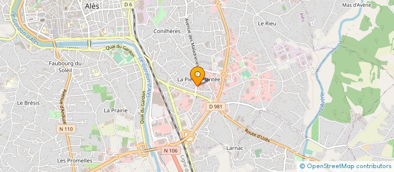 localisation de l'entreprise ETABLISSEMENTS MERONO à ALES
