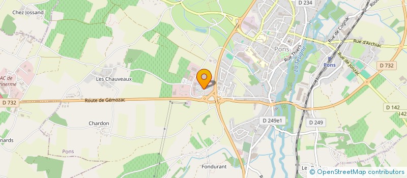 localisation de l'entreprise ETABLISSEMENTS METAYER  PONS