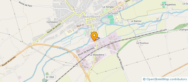 localisation de l'entreprise ETABLISSEMENTS MICHAL ANDRE SA à BEAUREPAIRE