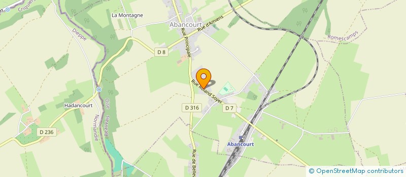 localisation de l'entreprise ETABLISSEMENTS MIENNIEL à ABANCOURT