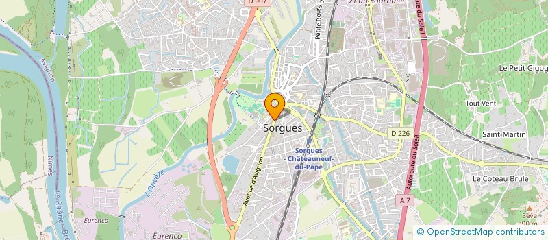 localisation de l'entreprise ETABLISSEMENTS MIQUEL ET RICCA à SORGUES