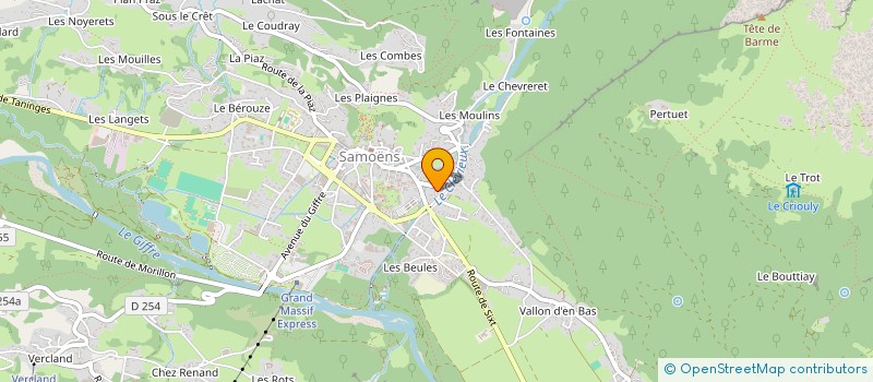 localisation de l'entreprise ETABLISSEMENTS MOCCAND GACHET à SAMOENS