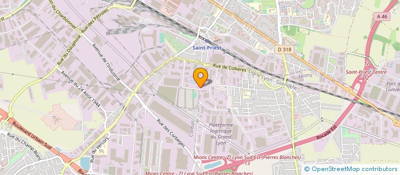 localisation de l'entreprise ETABLISSEMENTS MOMO ET COMPAGNIE à CORBAS